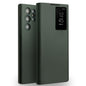 For Samsung Galaxy S23 Ultra 5G QIALINO Magnetic Genuine Leather Phone Case(Green)