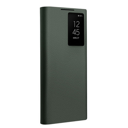 Pour Samsung Galaxy S24 Ultra 5G QIALINO Étui de téléphone en cuir véritable magnétique (vert)