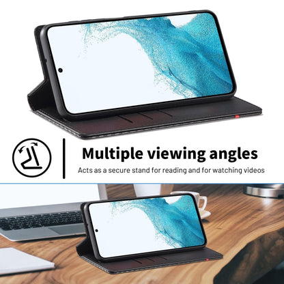 Pour étui de téléphone en cuir fibre de carbone LC.IMEEKE Samsung Galaxy A16 5G (Noir vertical)