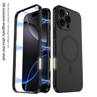 For iPhone 16 Pro Max GKK MagSafe Full Coverage Phone Case(Black)