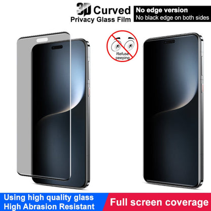Pour Honor Magic7 Pro imak Version sans bords Film de protection d'écran intégral en verre trempé incurvé 3D confidentiel