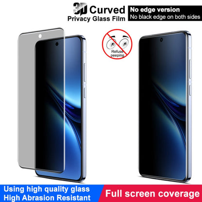 Pour vivo X200 5G imak Version sans bords Film de protection d'écran en verre trempé anti-espion 3D incurvé