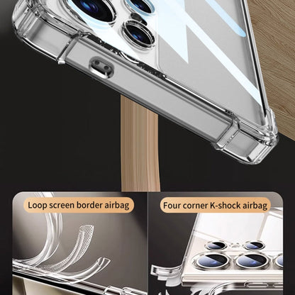 For Samsung Galaxy S25 Ultra 5G GKK Airbag Shockproof Full Coverage Phone Case(Transparent Black)