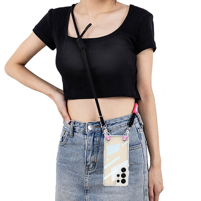 For Samsung Galaxy S25 Ultra 5G GKK Space Series Full Coverage Phone Case with Crossbody Rope(Black)