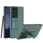 For Samsung Galaxy S25 Ultra 5G GKK Ultra-thin Shockproof Phone Case with Holder / Pen(Forest Green)