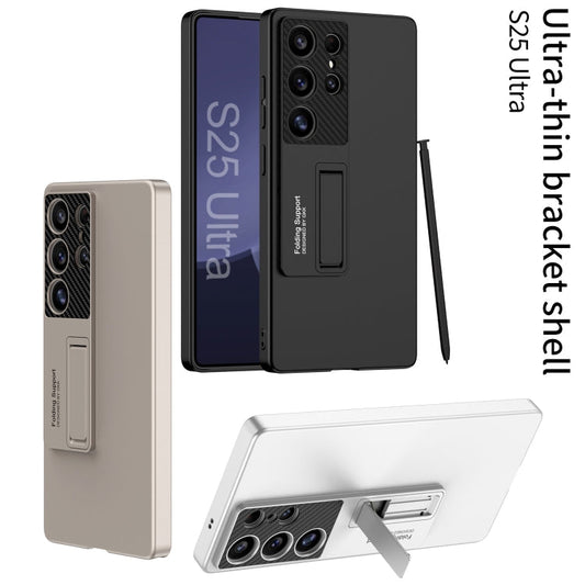 Pour Samsung Galaxy S25 Ultra 5G GKK Étui de Téléphone Ultra-Mince Anti-choc avec Support / Stylet (Vert Forêt)
