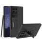 For Samsung Galaxy S25 Ultra 5G GKK Ultra-thin Shockproof Phone Case with Holder / Pen(Black)