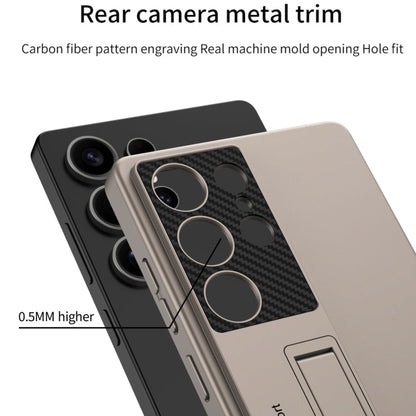 For Samsung Galaxy S25 Ultra 5G GKK Ultra-thin Shockproof Phone Case with Holder / Pen(Black)