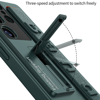 For Samsung Galaxy S25 Ultra 5G GKK Ultra-thin Wristband Shockproof Phone Case with Holder(Silver)