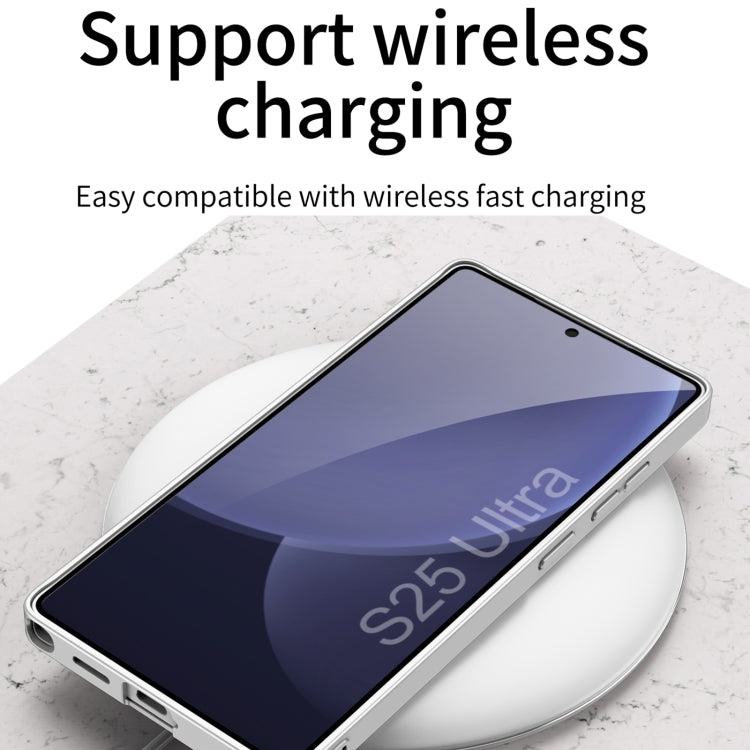 For Samsung Galaxy S25 Ultra 5G GKK Ultra-thin Wristband Shockproof Phone Case with Holder(Silver)