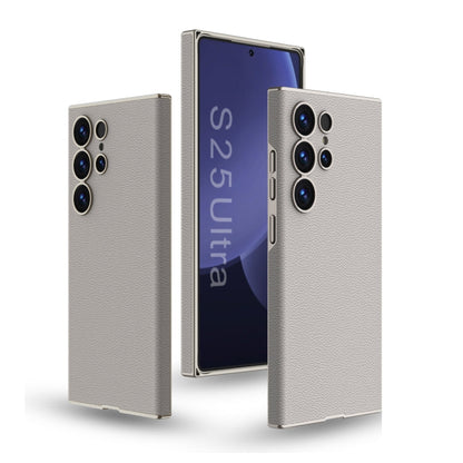 For Samsung Galaxy S25 Ultra 5G GKK Skin-feeling Leather Curved Phone Case(Titanium Gray)