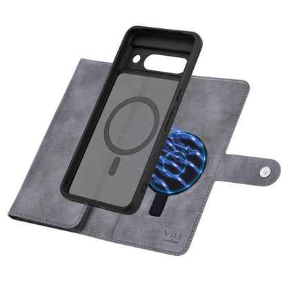 For Google Pixel 8a ViLi GVB Series MagSafe Magnetic RFID Leather Phone Case(Grey)