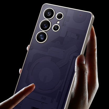 For Samsung Galaxy S25 Ultra 5G GKK AG Craft Skin Feel Circuit Diagram Edition Full Coverage Phone Case(Purple)