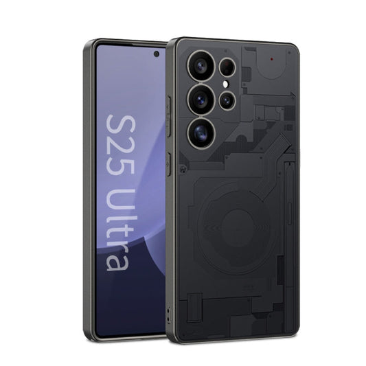 For Samsung Galaxy S25 Ultra 5G GKK AG Craft Skin Feel Circuit Diagram Edition Full Coverage Phone Case(Black)