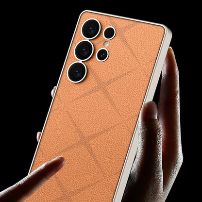 For Samsung Galaxy S25 Ultra 5G GKK Asterism Metal Paint Skin Feel Leather Full Coverage Phone Case(Black)