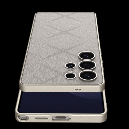 Pour Samsung Galaxy S25 Ultra 5G GKK Asterism Peinture Métallisée Sensation Cuir Étui de Téléphone à Couverture Complète (Gris)