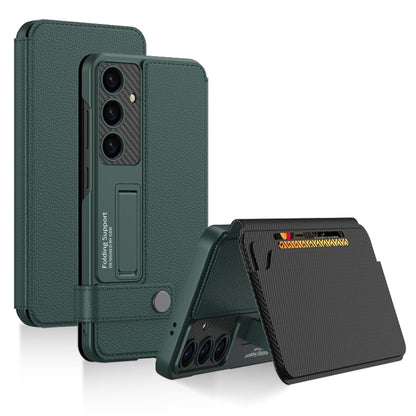 For Samsung Galaxy S25+ 5G GKK Flip Wallet Leather Phone Case(Green)