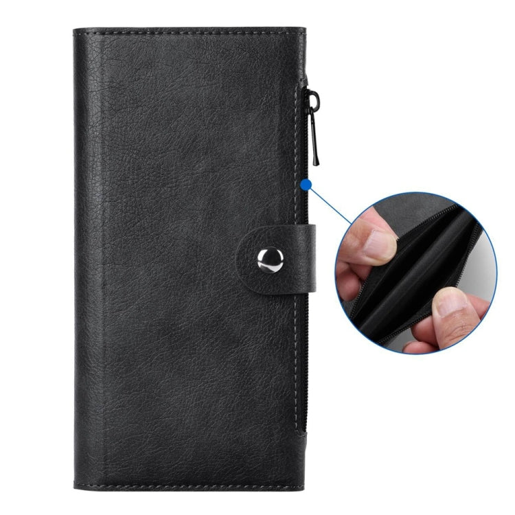 For iPhone 16 Pro Max ViLi GVS-C Series MagSafe Magnetic RFID Leather Flip Phone Case(Black)