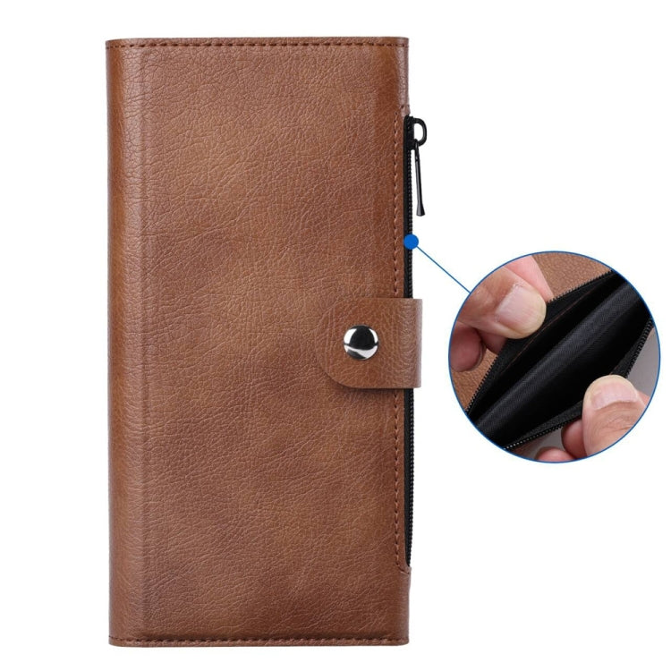 For iPhone 15 ViLi GVS-C Series MagSafe Magnetic RFID Leather Flip Phone Case(Brown)