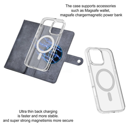 For iPhone 14 Pro ViLi GVS-C Series MagSafe Magnetic RFID Leather Flip Phone Case(Grey)