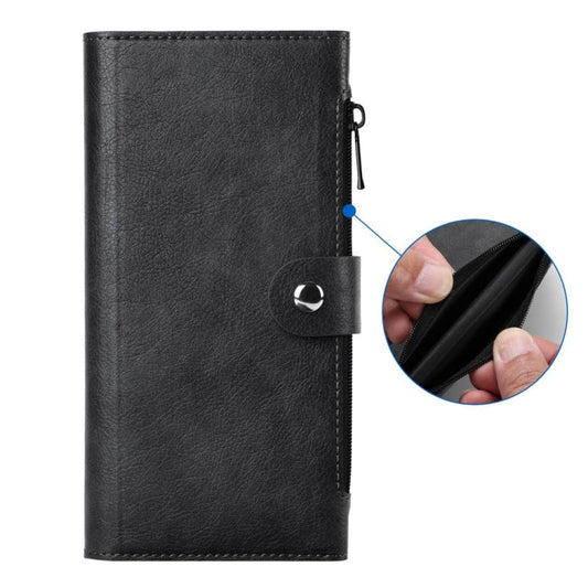 Pour iPhone 13 Pro Étui portefeuille en cuir magnétique RFID MagSafe de la série ViLi GVS-C (Noir)