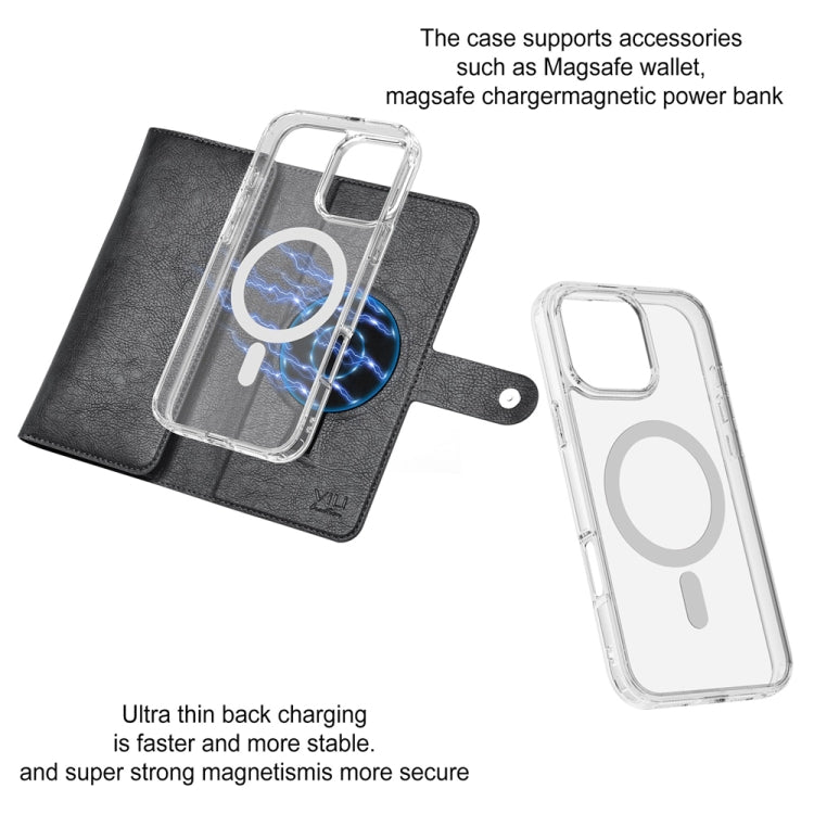 For iPhone 13 Pro ViLi GVS-C Series MagSafe Magnetic RFID Leather Flip Phone Case(Black)