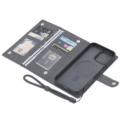For iPhone 16 Pro Max ViLi GBS Series MagSafe Magnetic RFID Leather Flip Phone Case(Black)