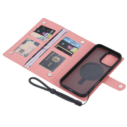 For iPhone 15 Pro Max ViLi GBS Series MagSafe Magnetic RFID Leather Flip Phone Case(Pink)
