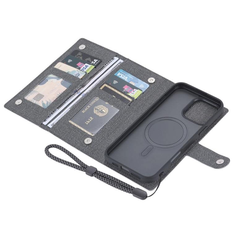 For iPhone 14 Pro ViLi GBS Series MagSafe Magnetic RFID Leather Flip Phone Case(Black)