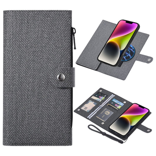 Pour iPhone 14 Plus ViLi GBS Series Étui de téléphone en cuir à rabat magnétique RFID MagSafe (Noir)
