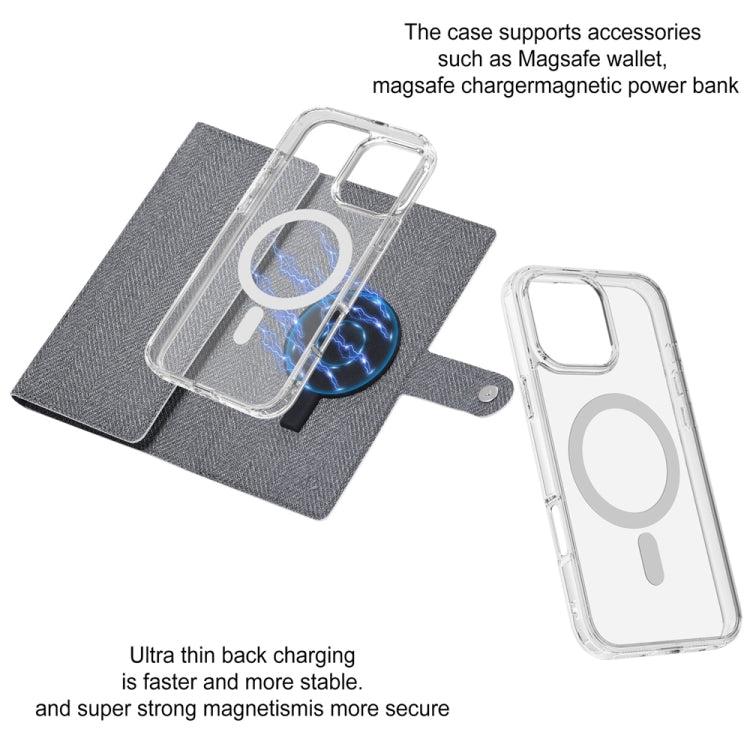 For iPhone 15 ViLi GBS-C Series MagSafe Magnetic RFID Leather Flip Phone Case(Black)