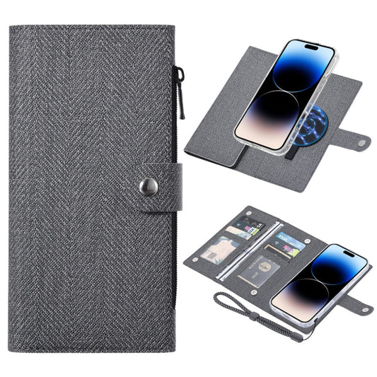 Pour iPhone 14 Pro Max ViLi GBS-C Series MagSafe Magnétique RFID Étui portefeuille en cuir (Noir)