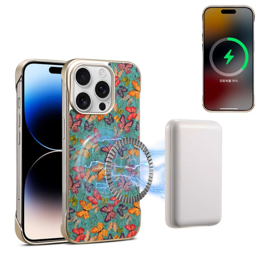 Coque de téléphone MagSafe Denior A18 pour iPhone 14 Pro (Papillons)
