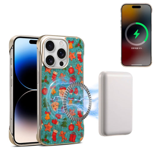 Pour iPhone 14 Pro Denior A18 Étui de téléphone MagSafe Peinture (Noël)