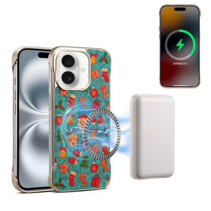 Coque de téléphone MagSafe (Noël) Denior A18 Paint pour iPhone 16 Plus