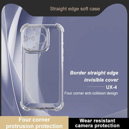 For iPhone 15 Pro imak UX-4 Series Four-corner Shockproof Phone Case(Transparent)