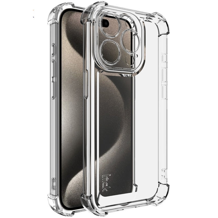 For iPhone 15 Pro Max imak UX-4 Series Four-corner Shockproof Phone Case(Transparent)