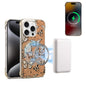 Pour iPhone 15 Pro Max Denior A18 Coque de téléphone MagSafe en bois (Papillons)