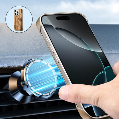 For iPhone 15 Denior A18 WoodenPaint MagSafe Phone Case(Tree Pattern)