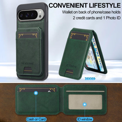 Pour Google Pixel 9 Pro XL LC.IMEEKE L3 Series Étui portefeuille magnétique détachable avec blocage RFID (Vert)