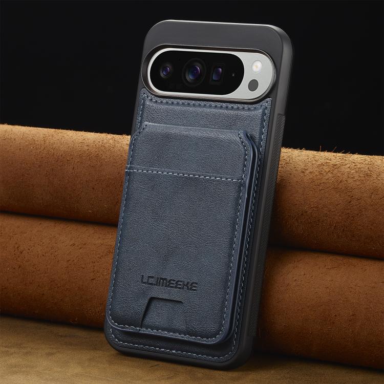 For Google Pixel 10 Pro XL LC.IMEEKE L3 Series Detachable RFID Card Bag Magsafe Phone Case(Blue)