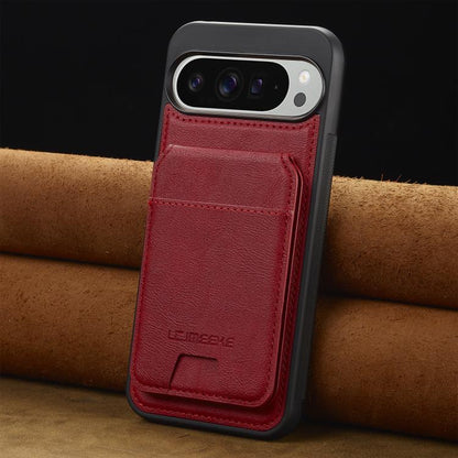 For Google Pixel 10 Pro XL LC.IMEEKE L3 Series Detachable RFID Card Bag Magsafe Phone Case(Red)