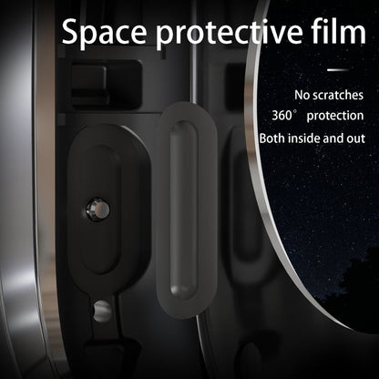 For Apple Watch Ultra 3 / 2 / 1 49mm RedPepper Armor Metal Case Integrated Silicone Watch Band(Steel Black White)