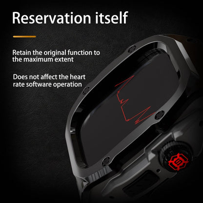 Pour Apple Watch Ultra 3 / 2 / 1 49 mm Coque métallique RedPepper Armor avec bracelet en silicone intégré (Noir)