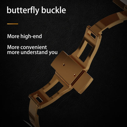 For Apple Watch Ultra 3 / 2 / 1 49mm RedPepper Armor Metal Case Integrated Silicone Watch Band(Gold Black White)
