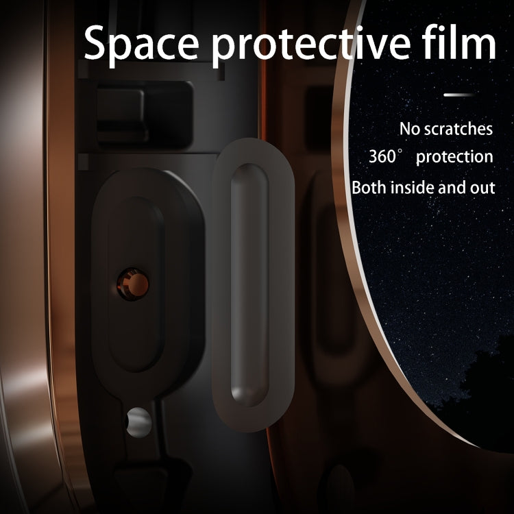 For Apple Watch Ultra 3 / 2 / 1 49mm RedPepper Armor Metal Case Integrated Silicone Watch Band(Rose Gold Black Orange)
