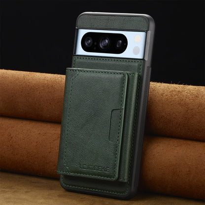 For Google Pixel 8 Pro LC.IMEEKE L5 Series Detachable RFID Card Bag Magsafe Phone Case(Green)