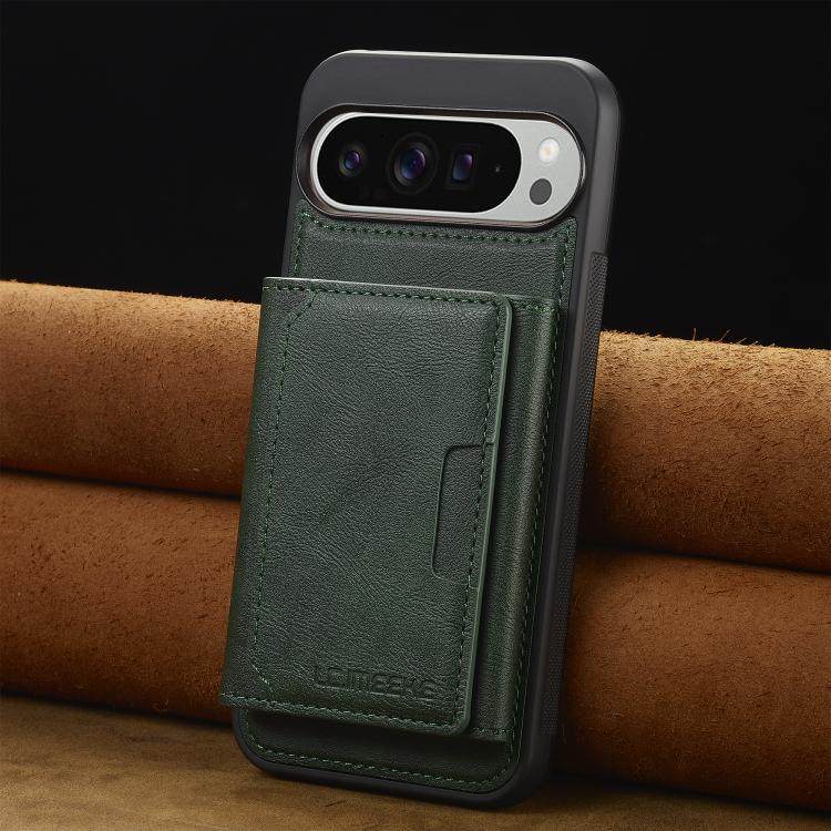 For Google Pixel 10 / 10 Pro LC.IMEEKE L5 Series Detachable RFID Card Bag Magsafe Phone Case(Green)
