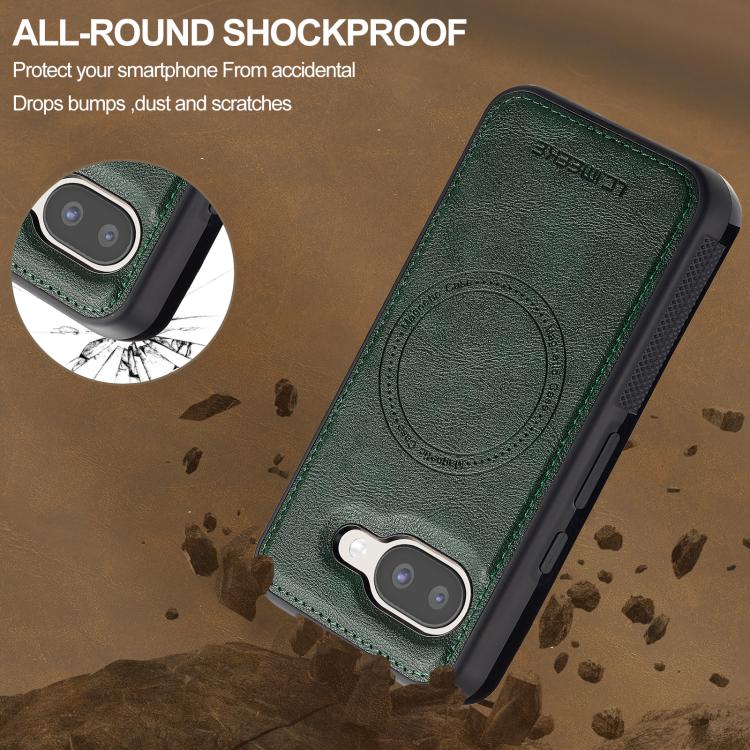 For Google Pixel 9a LC.IMEEKE Magsafe Phone Case(Green)