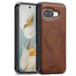 For Google Pixel 9a LC.IMEEKE Magsafe Phone Case(Brown)